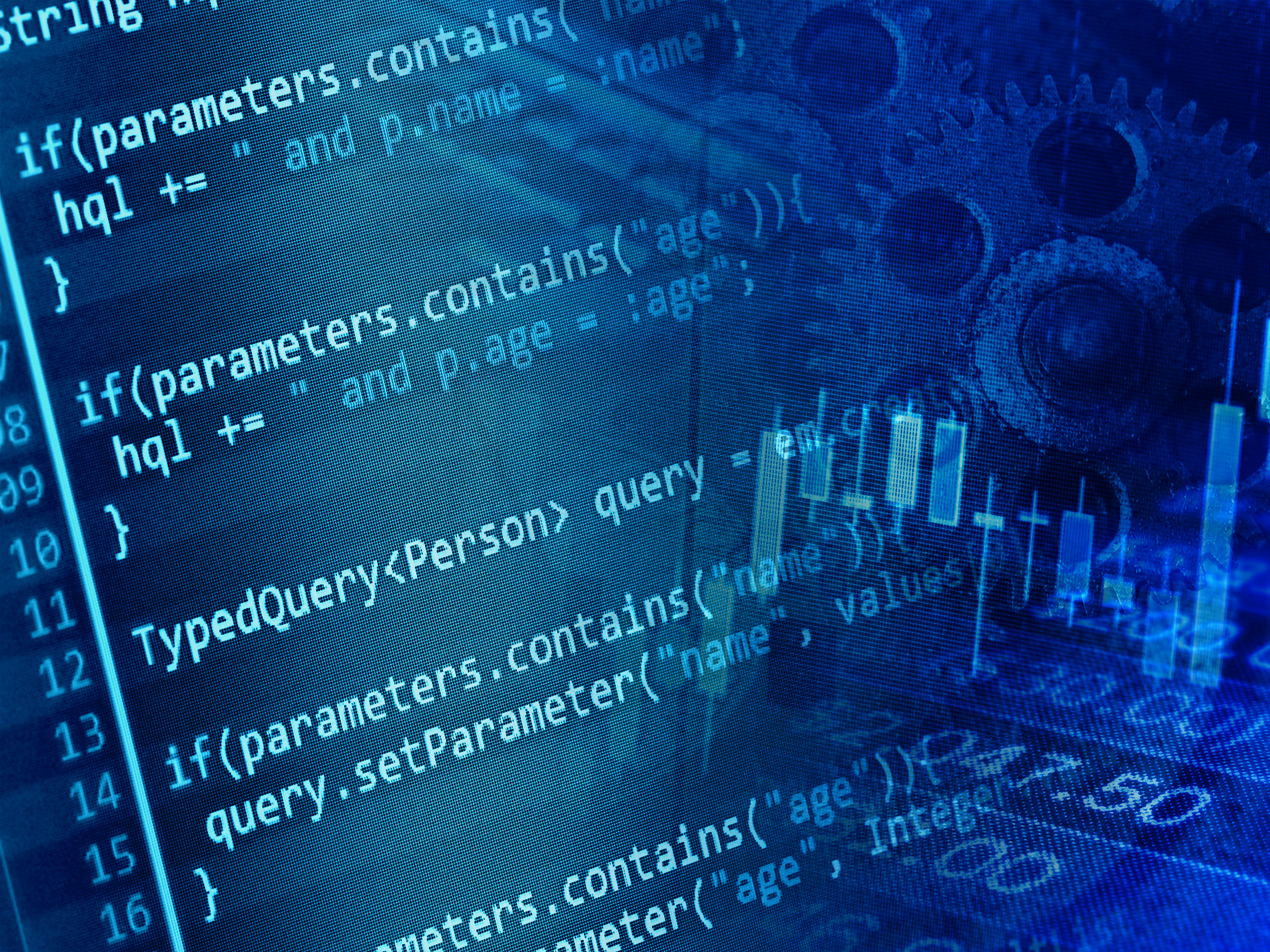 Program code and stock data